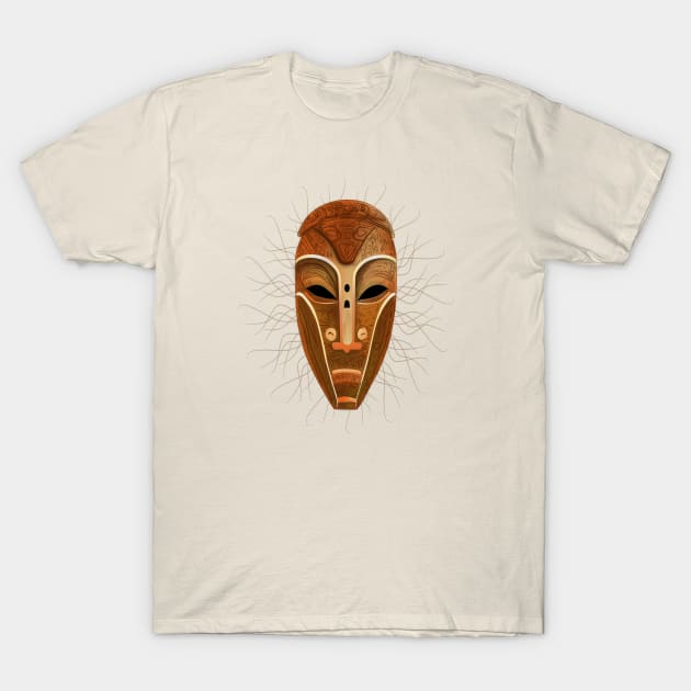 Tribal Mask T-Shirt by HueCollections